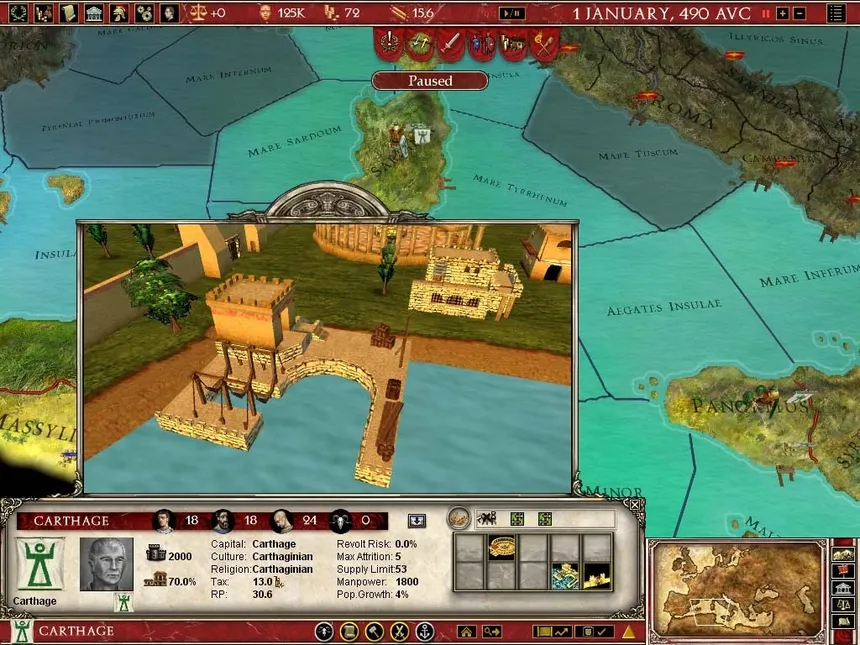 Скриншот 3 к игре Europa Universalis: Rome - Gold Edition