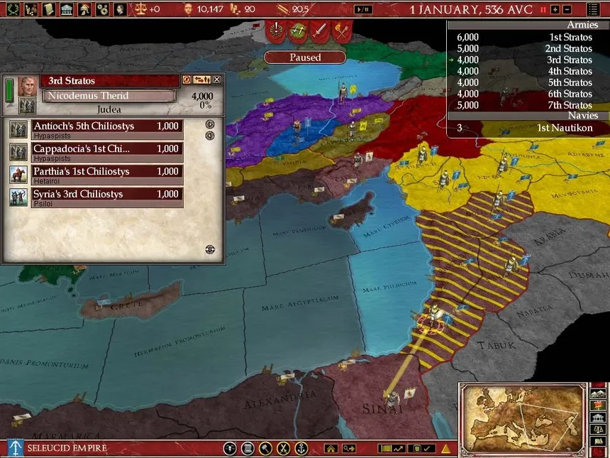 Скриншот 6 к игре Europa Universalis: Rome - Gold Edition