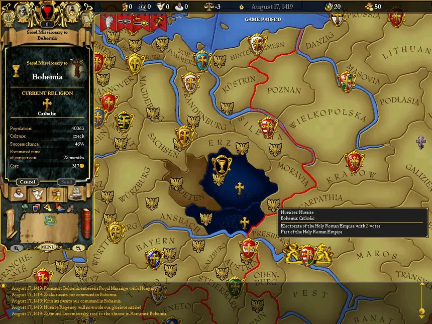 Скриншот 5 к игре For The Glory: A Europa Universalis Game