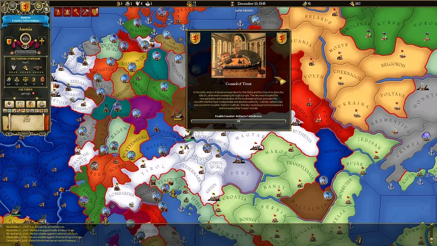 Скриншот 7 к игре For The Glory: A Europa Universalis Game