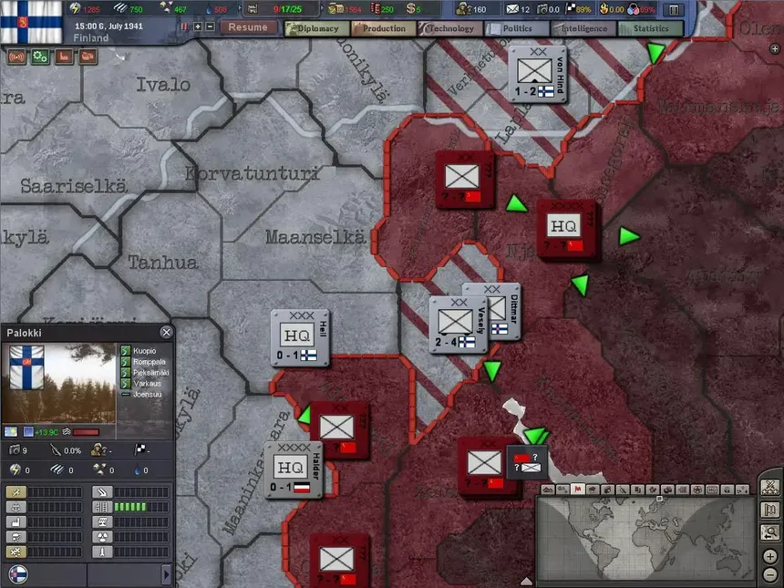 Скриншот 3 к игре Hearts of Iron III: Semper Fi