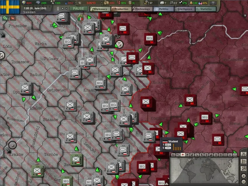 Скриншот 4 к игре Hearts of Iron III: Semper Fi
