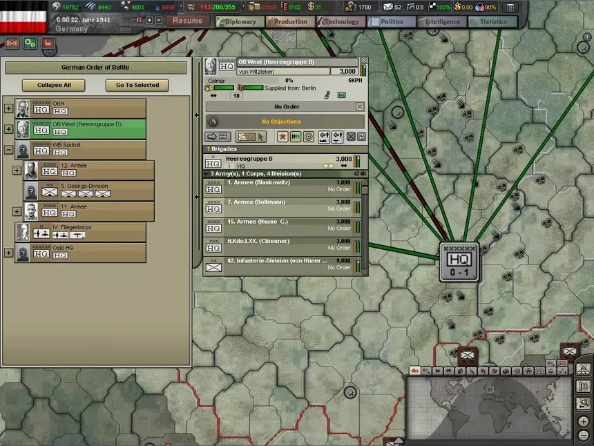 Скриншот 8 к игре Hearts of Iron III: Semper Fi