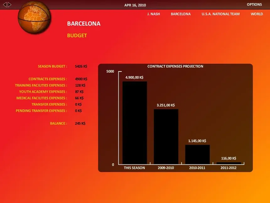 Скриншот 1 к игре World Basketball Manager 2010