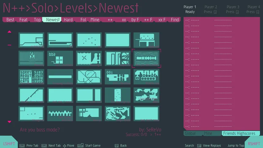 Скриншот 5 к игре N++ (NPLUSPLUS)