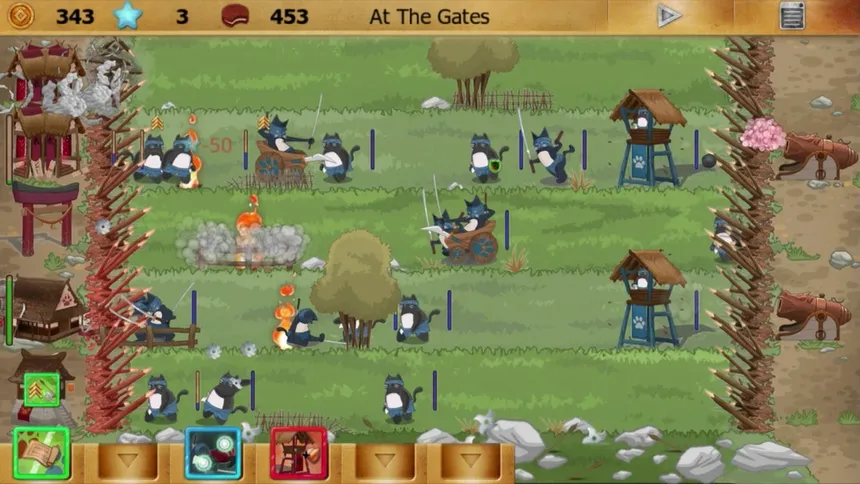 Скриншот 1 к игре Ninja Cats vs Samurai Dogs