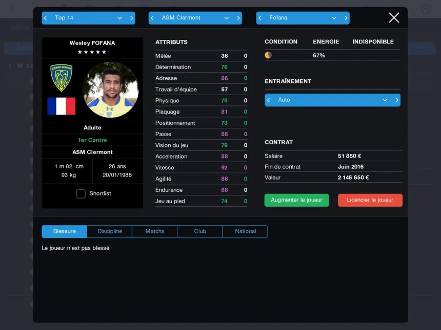 Скриншот 1 к игре Pro Rugby Manager 2015