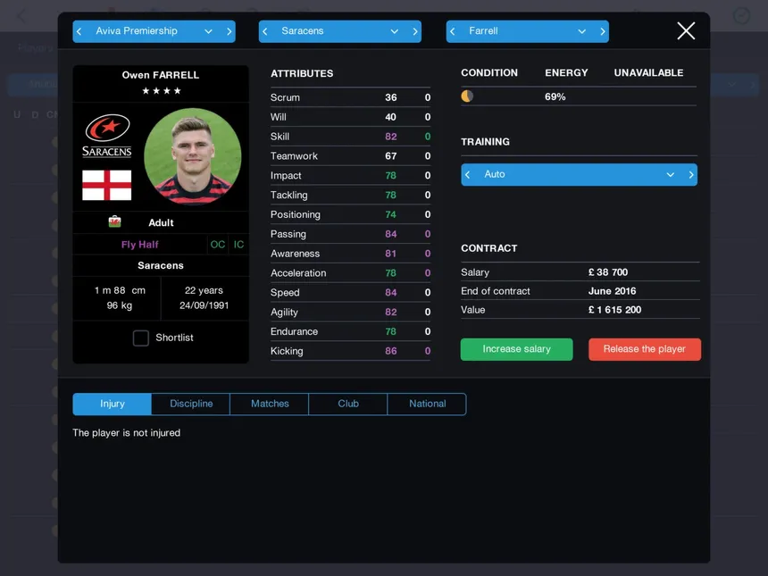 Скриншот 4 к игре Pro Rugby Manager 2015