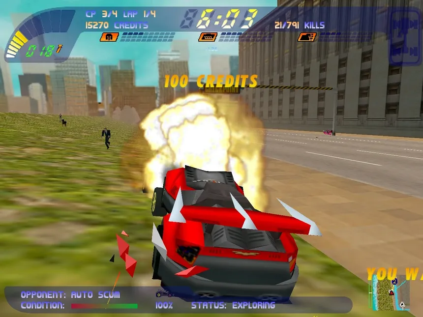 Скриншот 4 к игре Carmageddon 2: Carpocalypse Now