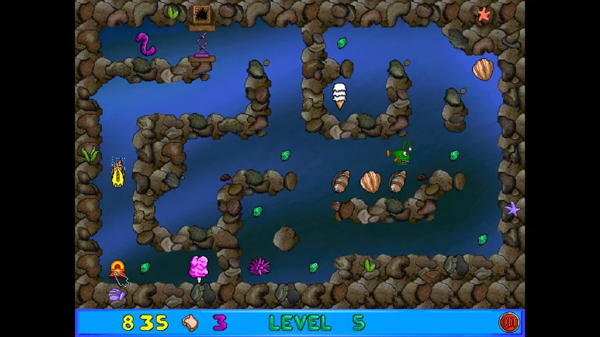 Скриншот 1 к игре Freddi Fish and Luther's Maze Madness