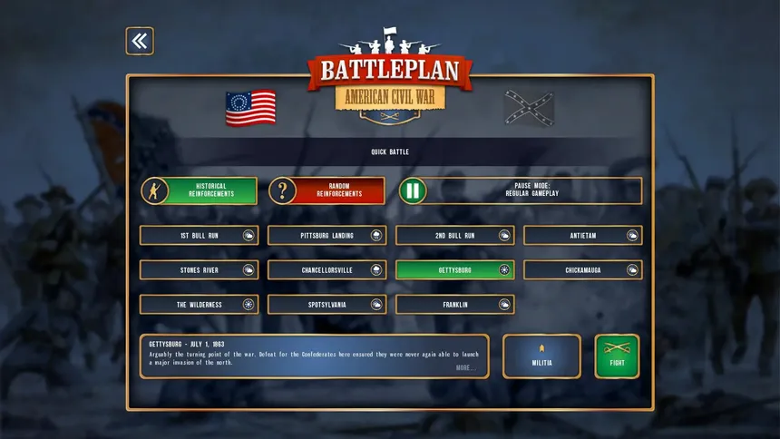 Скриншот 7 к игре Battleplan: American Civil War