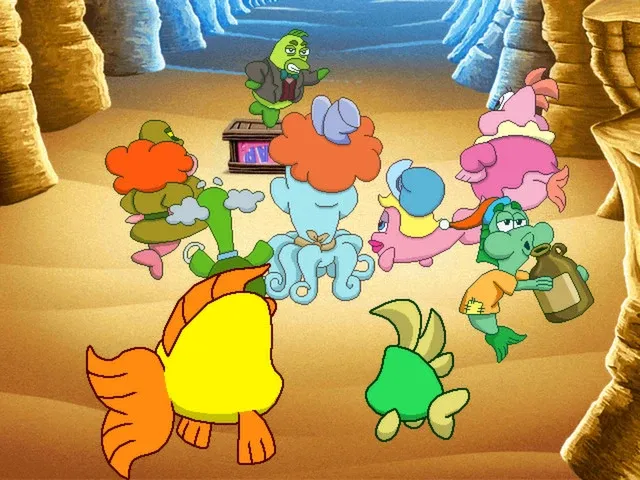 Скриншот 1 к игре Freddi Fish 5 featuring Mess Hall Mania: The Case of the Creature of Coral Cove