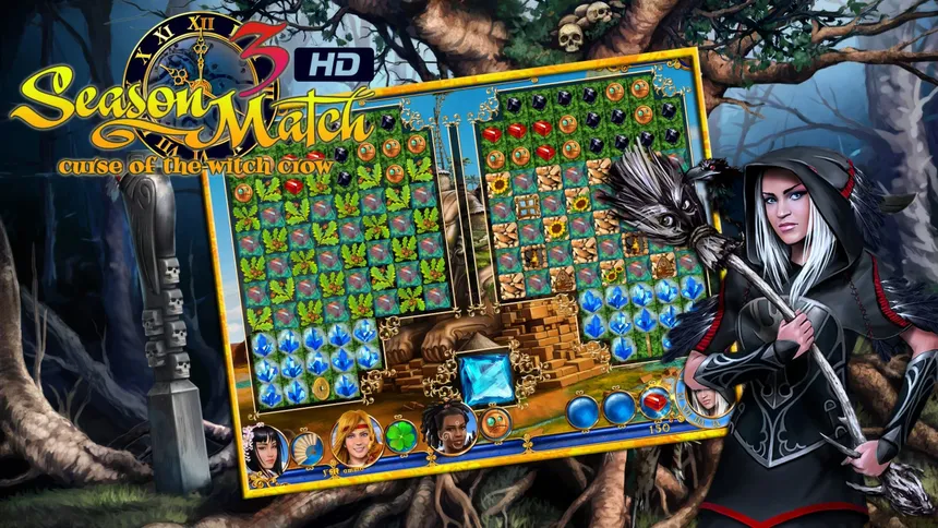 Скриншот 3 к игре Season Match 3 - Curse of the Witch Crow