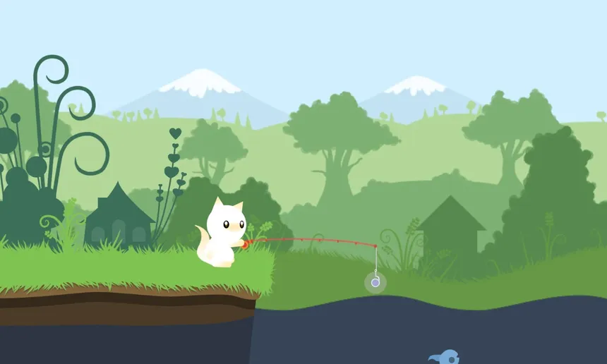 Скриншот 1 к игре Cat Goes Fishing