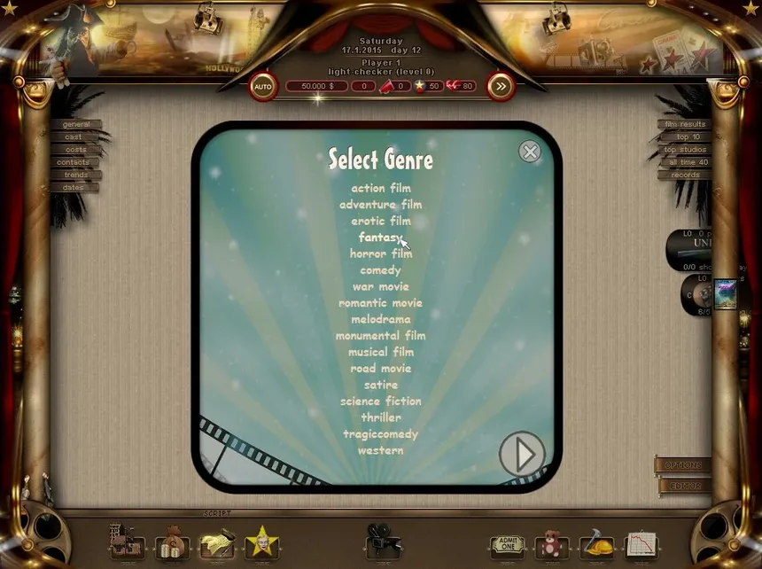 Скриншот 1 к игре World of Cinema - Movie Tycoon