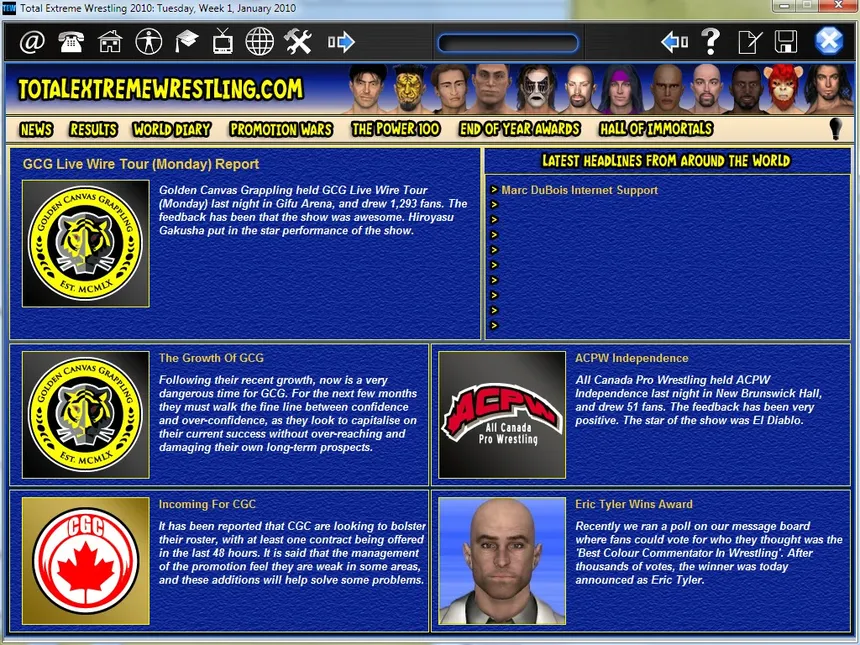 Скриншот 2 к игре Total Extreme Wrestling 2010