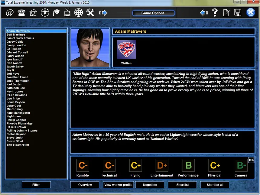 Скриншот 3 к игре Total Extreme Wrestling 2010