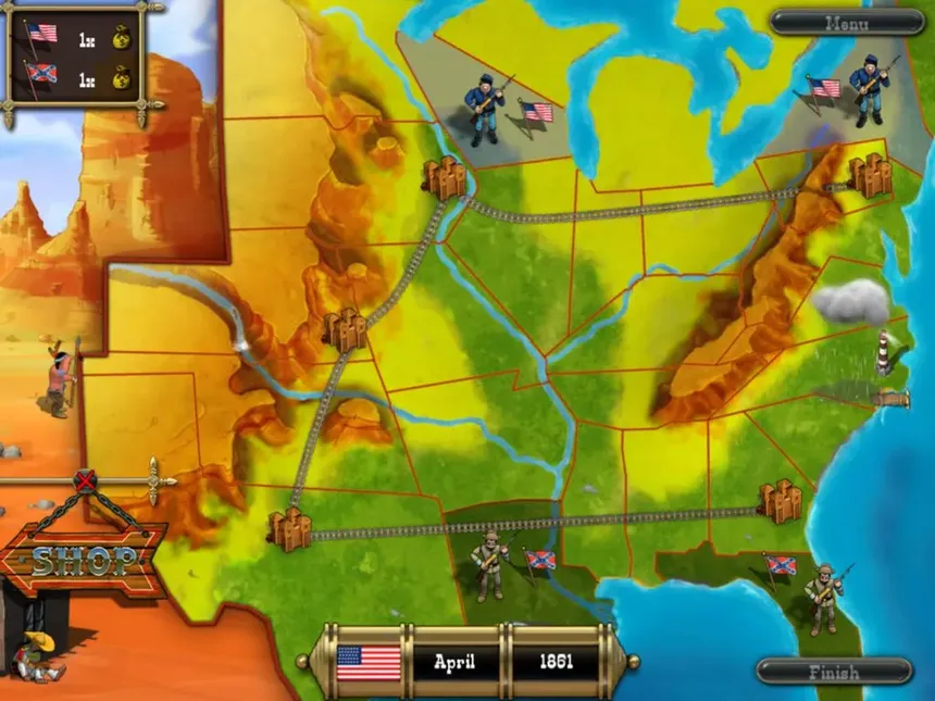 Скриншот 1 к игре The Bluecoats: North vs South