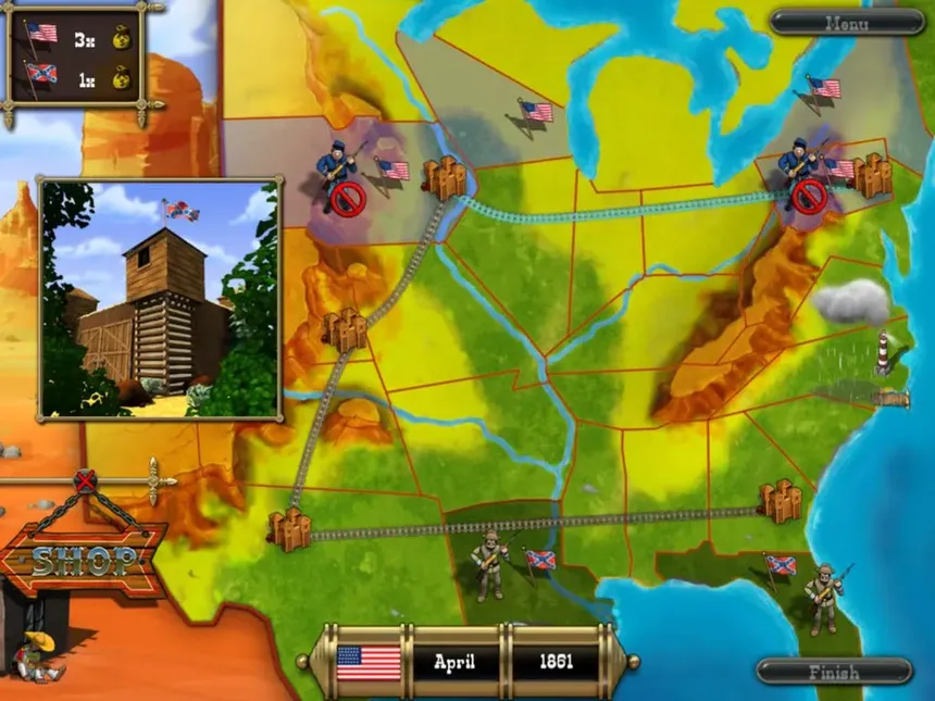 Скриншот 6 к игре The Bluecoats: North vs South