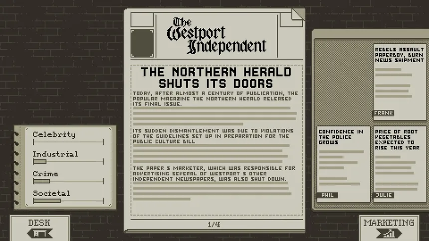 Скриншот 5 к игре The Westport Independent