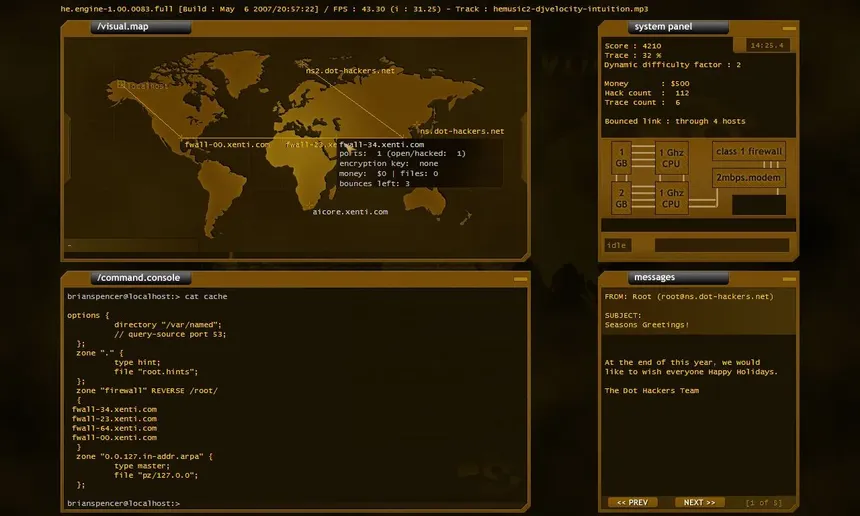 Скриншот 1 к игре Hacker Evolution Source Code