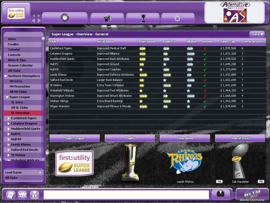 Скриншот 6 к игре Rugby League Team Manager 2015