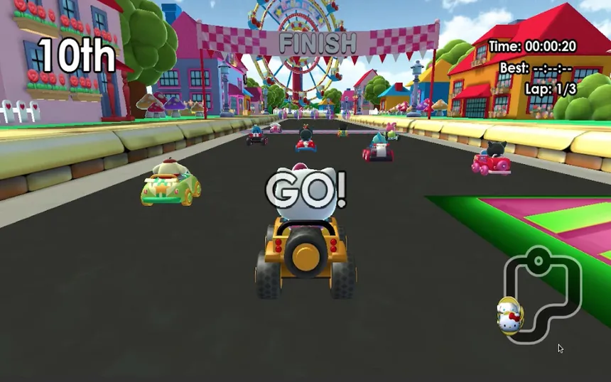 Скриншот 2 к игре Hello Kitty and Sanrio Friends Racing
