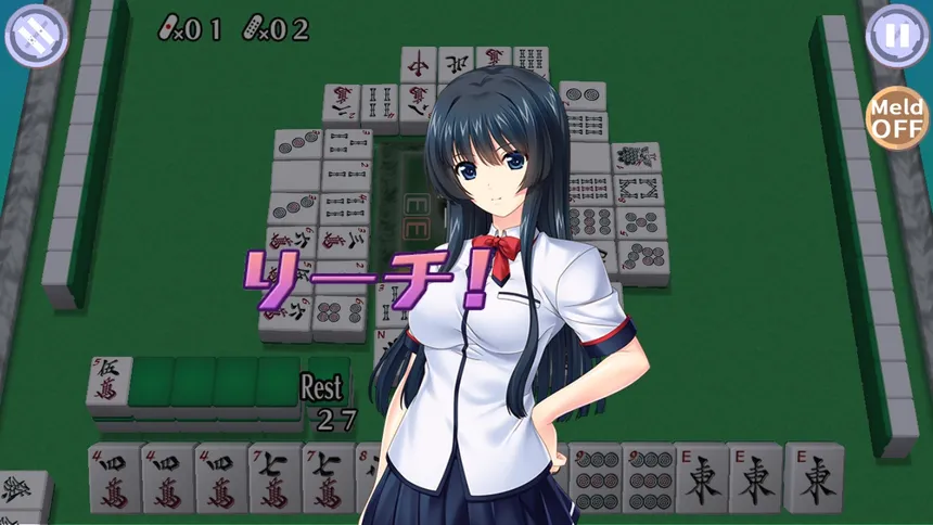 Скриншот 4 к игре Mahjong Pretty Girls Battle : School Girls Edition