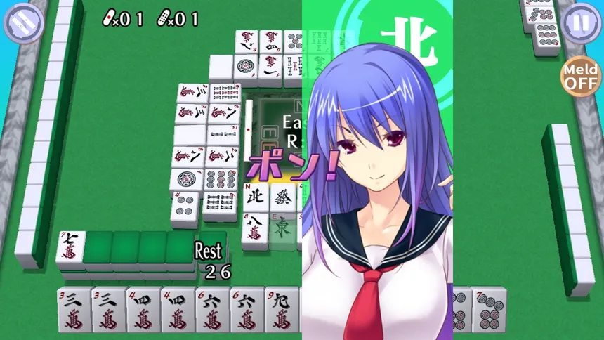 Скриншот 5 к игре Mahjong Pretty Girls Battle : School Girls Edition