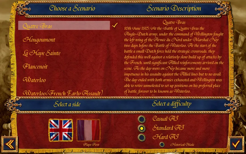 Скриншот 1 к игре Wellington's Victory
