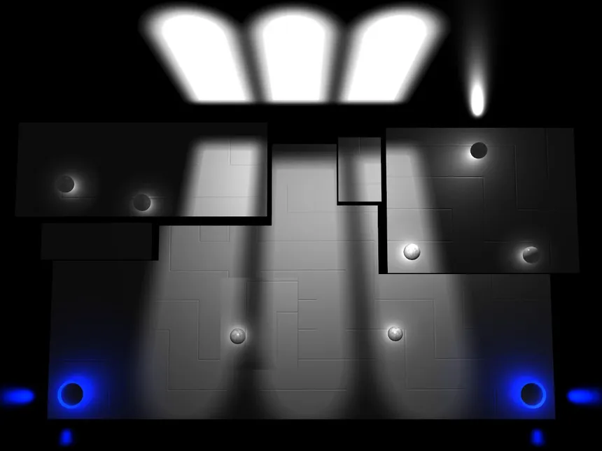 Скриншот 1 к игре "Glow Ball" - The billiard puzzle game