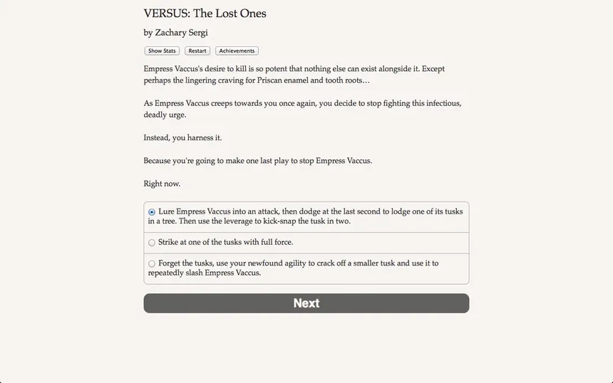 Скриншот 1 к игре VERSUS: The Lost Ones