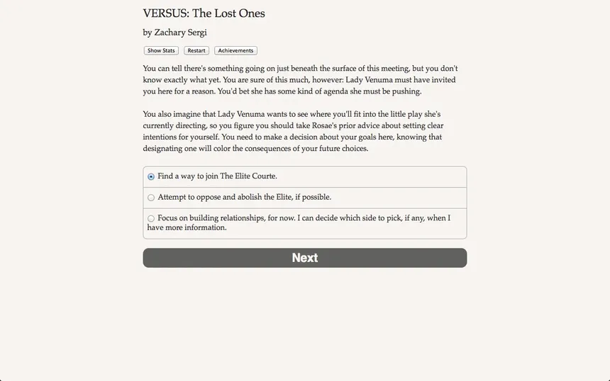 Скриншот 2 к игре VERSUS: The Lost Ones
