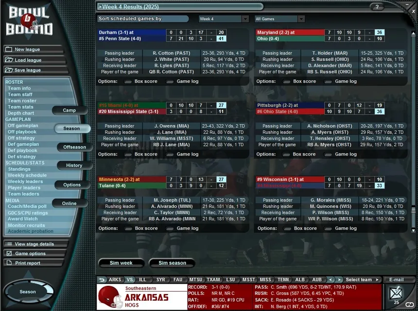 Скриншот 7 к игре Bowl Bound College Football