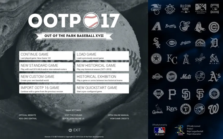 Скриншот 1 к игре Out of the Park Baseball 17