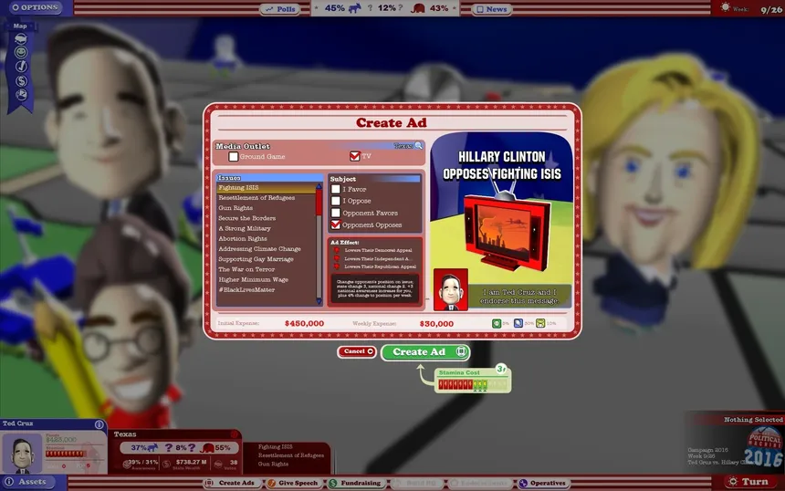 Скриншот 2 к игре The Political Machine 2016