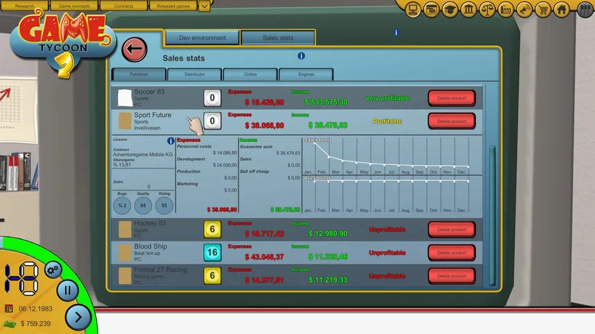 Скриншот 4 к игре Game Tycoon 2