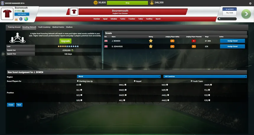Скриншот 4 к игре Soccer Manager 2016