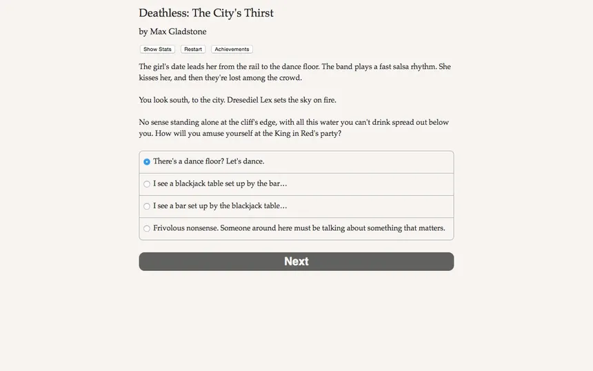 Скриншот 1 к игре Deathless: The City's Thirst
