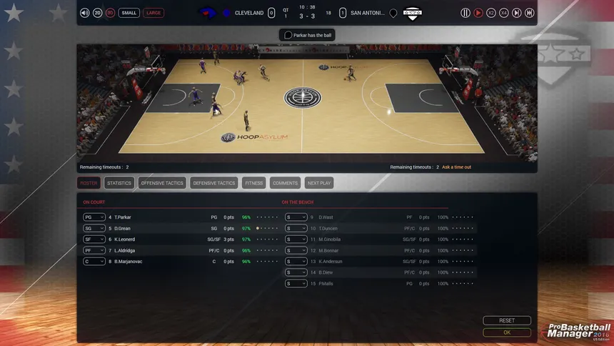 Скриншот 1 к игре Pro Basketball Manager 2016 - US Edition