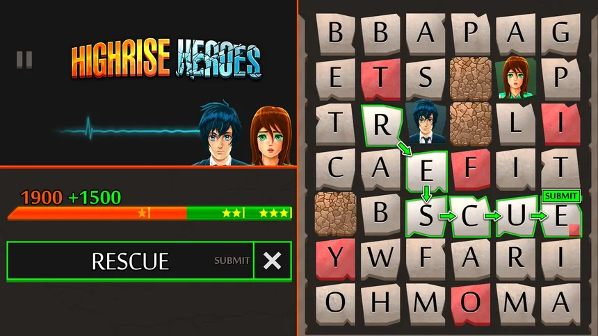 Скриншот 2 к игре Highrise Heroes: Word Challenge