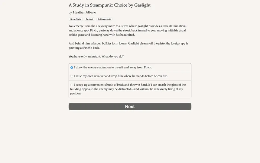Скриншот 1 к игре A Study in Steampunk: Choice by Gaslight
