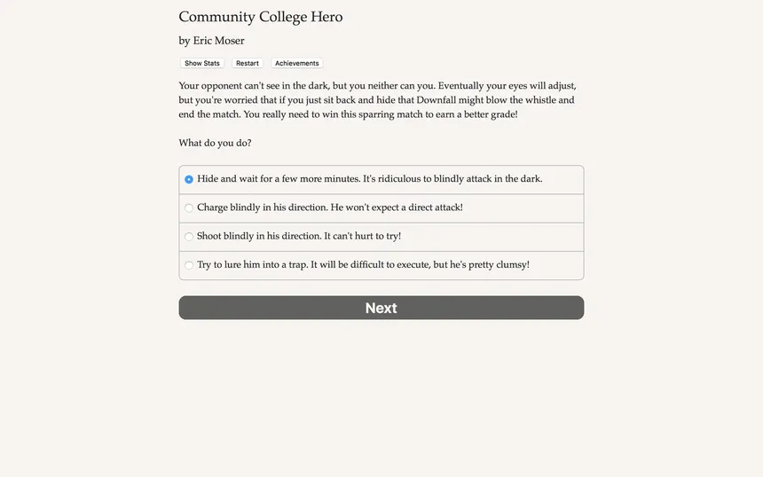 Скриншот 1 к игре Community College Hero: Trial by Fire