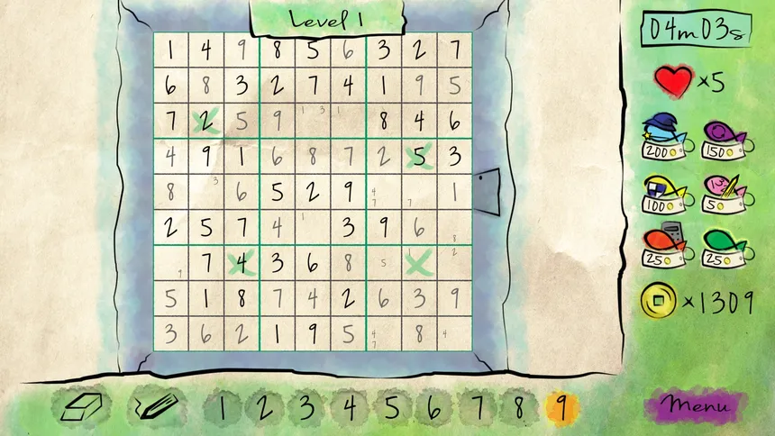 Скриншот 1 к игре Sudoku Quest