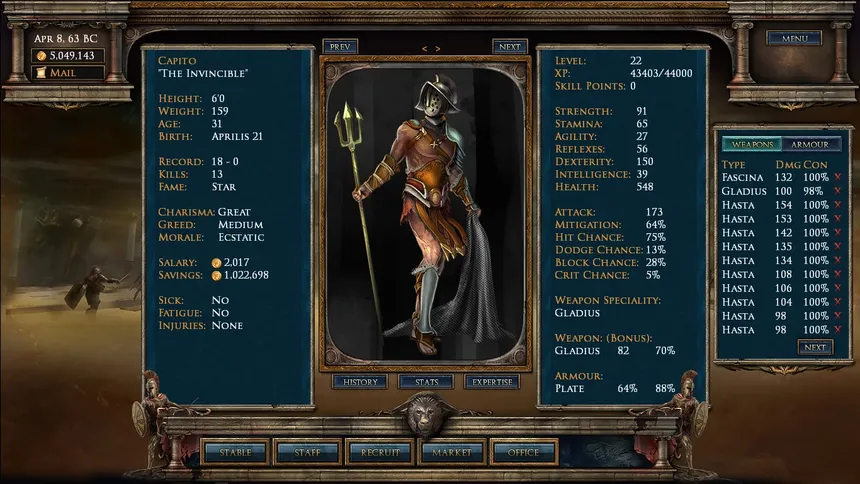 Скриншот 1 к игре Age of Gladiators