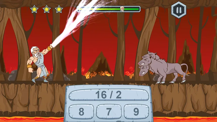 Скриншот 1 к игре Zeus vs Monsters - Math Game for kids