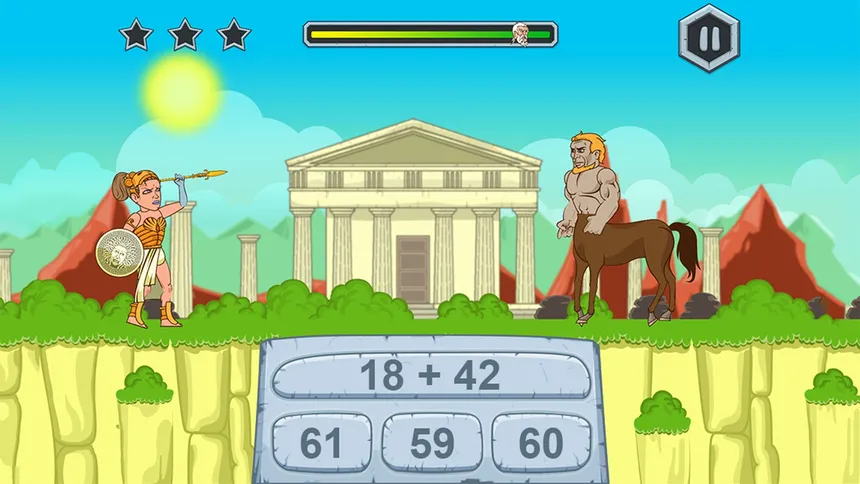 Скриншот 2 к игре Zeus vs Monsters - Math Game for kids