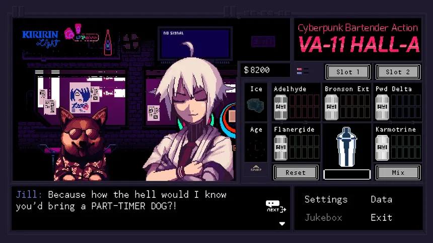 Скриншот 2 к игре VA-11 Hall-A: Cyberpunk Bartender Action