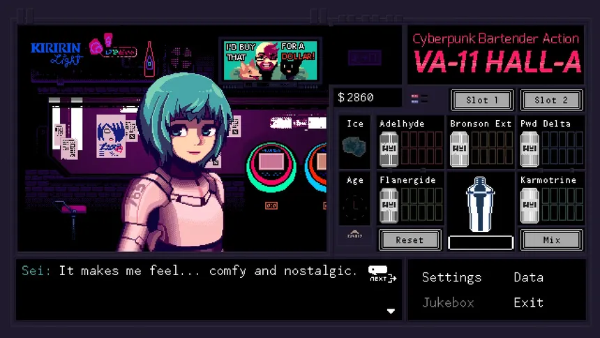 Скриншот 6 к игре VA-11 Hall-A: Cyberpunk Bartender Action