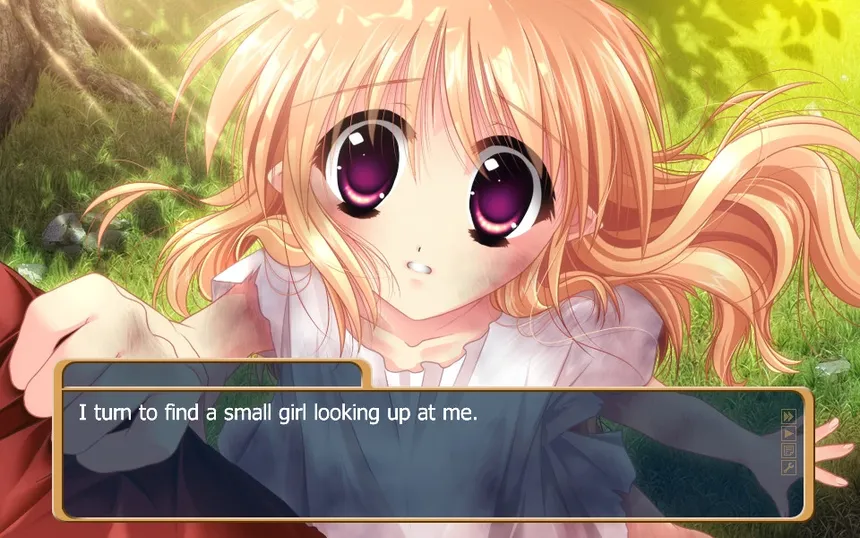 Скриншот 1 к игре A dragon girl looks up at the endless sky